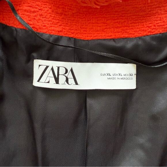 Zara tweed women jacket size XL - Picture 4 of 8